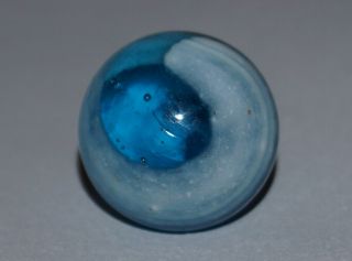 Vintage Marbles Smashing Light Blue Single Pontil Transitional 11/16 " - 17.  4mm