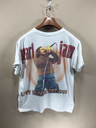 Vintage Pearl Jam Shirt Xl Bootleg Eddie Vedder Window Pain 24x25 ‘95 World Tour