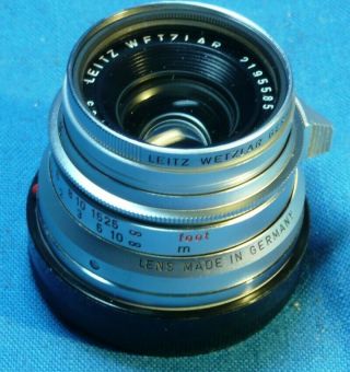 Vintage 1966 Leitz Wetzlar Germany Summicron 1:2/35 Lens Fits M3 Leica