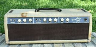 1961 White Blonde / Brown Tolex Fender Tremolux Head Vintage Guitar Amp