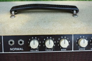 1961 White Blonde / Brown Tolex FENDER TREMOLUX Head Vintage Guitar Amp 2