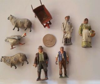 Vintage Cast Iron Toy Figurines Made In England