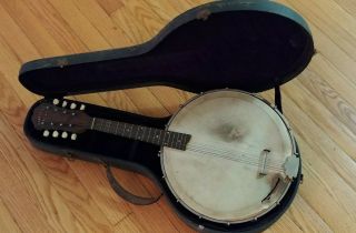 Vintage Mandolin Banjo " Manhattan Mi Co "