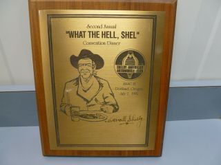 Vintage Carroll Shelby Signed Convention Plaque