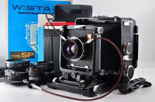 【rare Mint】 Wista 45 Sp 4x5 Field Camera,  135mm 150mm 180m Lens From Japan