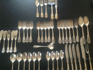 sterling silver grand baroque flatware set scrap or use 1766 grams solid 3