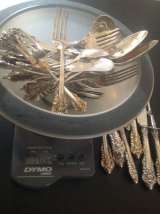 sterling silver grand baroque flatware set scrap or use 1766 grams solid 5