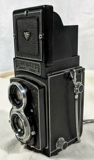 Vtg F&H Rollei Rolleicord Camera DBP DBGM 1:3.  5 75mm Lens Shutter Fires Germany 3