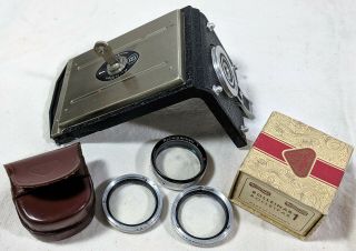 Vtg F&H Rollei Rolleicord Camera DBP DBGM 1:3.  5 75mm Lens Shutter Fires Germany 7