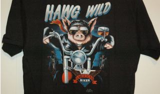 Vintage 1988 3d Emblem Motorcycle Hawg Wild Shirt Xl Usa Made