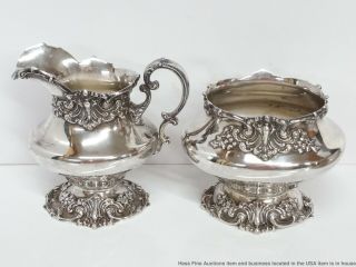 Rare Sterling Silver Bailey Banks Biddle Coin Silver Era 1925 Creamer Sugar Bowl