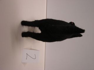 ANTIQUE GERMAN VELVETEEN BLACK CAT CANDY CONTAINER CA1910 2