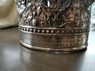 VINTAGE STERLING SILVER JUDAICA TORAH CROWN 3