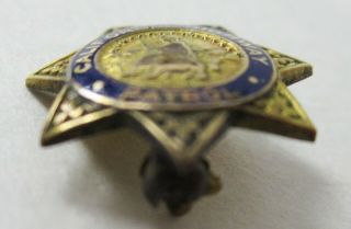 Vtg CHP California Highway Patrol Badge Miniature Ed Jones Gold Front Obsolete 3