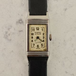 C.  1930 Vintage Le Coultre Reverso Retailed By W.  A.  Perry Birmingham In Steel