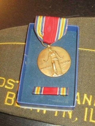 World War Ii Service Medal Military Medal Ww2 Campaign & Service W/box & Bar