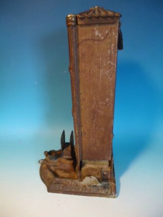 Antique Northwestern Sellem cast iron match box 1 cent dispencer & cigar cutter 4