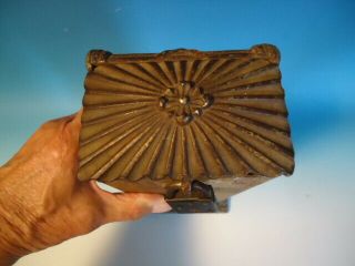 Antique Northwestern Sellem cast iron match box 1 cent dispencer & cigar cutter 7