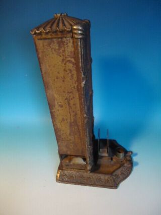 Antique Northwestern Sellem cast iron match box 1 cent dispencer & cigar cutter 8