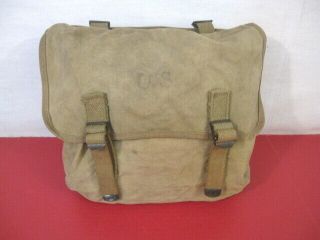 Wwii Era Us Army/usmc M1936 Canvas Musette Bag Or Pack Khaki Color - Dated 1941