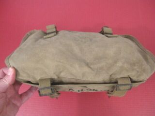 WWII Era US Army/USMC M1936 Canvas Musette Bag or Pack Khaki Color - Dated 1941 3
