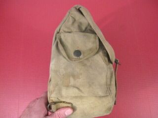 WWII Era US Army/USMC M1936 Canvas Musette Bag or Pack Khaki Color - Dated 1941 5