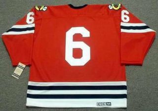 REGGIE FLEMING Chicago Blackhawks 1960 ' s CCM Vintage Throwback NHL Hockey Jersey 4