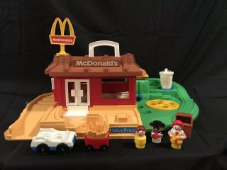 Vintage Fisher Price Little People Mcdonalds Restaurant 2552 1986 Near Complete