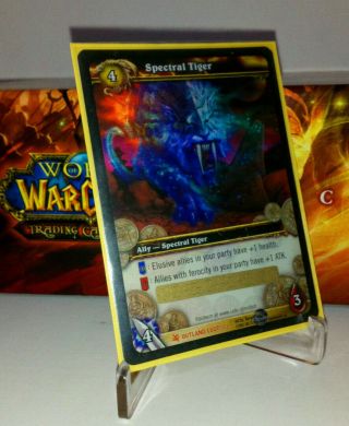 Spectral Tiger Wow Tcg Loot - World Of Warcraft Ultra Rare Mount (unscratched)