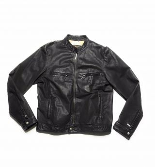 Vintage Stewart Superior Quality Handmade Heavy Leather Jacket Men’s Size Large