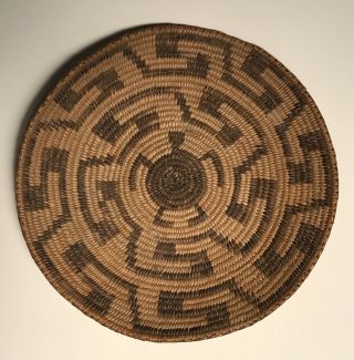 Vtg Old Turtle Geometric Pattern Design Native American Basket Apache Papago ?