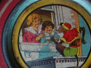 Antique Child ' s toy tin plates: 6 