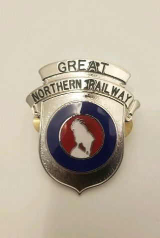Vintage Great Northern Railway Badge Old Stock Railroad