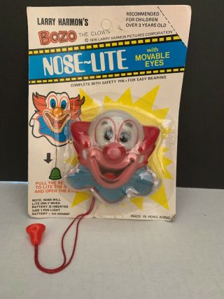 Vintage Bozo The Clown Nose Lite Larry Harmon 