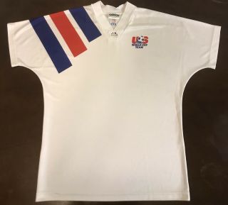 Rare Vintage Adidas Usa Usmnt World Cup Team Futbol Soccer Jersey