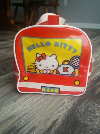 Rare Vintage 1976 Sanrio Hello Kitty School Bus Vinyl Bag 3