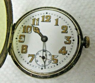Rolex Antique Vintage Solid Silver Ww1 Officers Trench Watch Needs Help