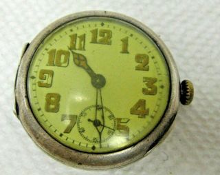 ROLEX ANTIQUE VINTAGE SOLID SILVER WW1 OFFICERS TRENCH WATCH needs help 6