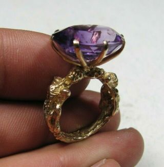 Museum Rare Antique Georgian Victorian Memento Mori Gold 14 K Amethyst Skeletons