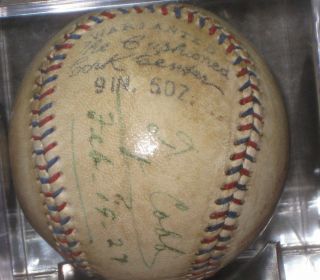 1927 Ty Cobb Signed Baseball American League Reach Ball Read Listing