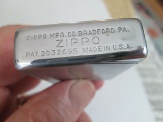 Zippo Lighter Brushed Chrome Pre1946 NATIONAL CARBINE Never Struck Vintage 10