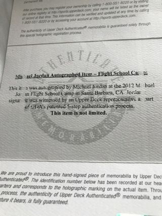 MICHAEL JORDAN Hand Signed (Silver) Authentic Nike Jump Man Basketball UDA Rare 8