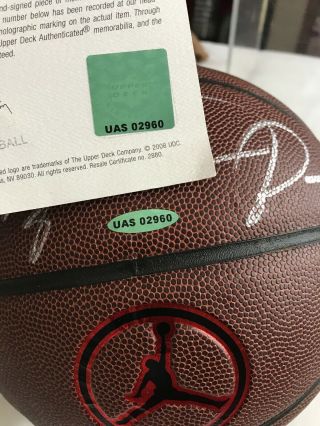 MICHAEL JORDAN Hand Signed (Silver) Authentic Nike Jump Man Basketball UDA Rare 9