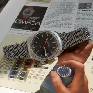 Omega Chronostop Geneve 146.  009 Cal.  920 Grey Dial Nr Serviced Vintage 1969 9