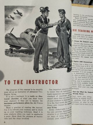 WWII US Military Army Air Forces ADVANCED TWO ENGINE FLYING - Instructor Manuals 4