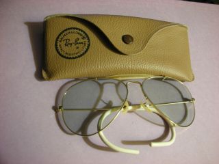 Ray Ban Shooting Glasses Sunglasses Aviator Vintage Bl Size 58 14 With Case Usa