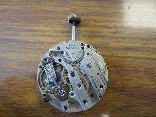 Vintage pocket watch movemant.  H.  L.  Haman & Co.  good needs case. 3
