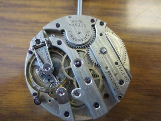 Vintage pocket watch movemant.  H.  L.  Haman & Co.  good needs case. 4