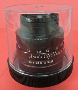 Vtg Elmarit - R 1:2.  8/35 Leitz Wetzlar 2042555 Camera Lens W/plastic Case
