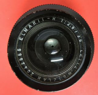 VTG ELMARIT - R 1:2.  8/35 LEITZ WETZLAR 2042555 CAMERA LENS W/PLASTIC CASE 5